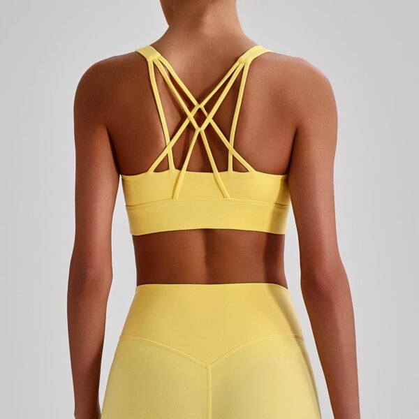 Criss-cross strap sports bra