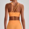 Criss-cross strap sports bra