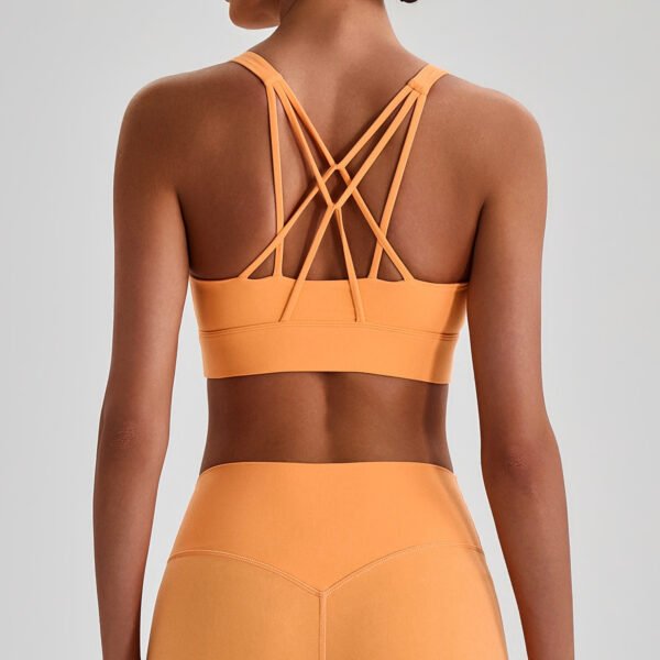 Criss-cross strap sports bra