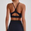 Nude-feel crisscross back sports bra