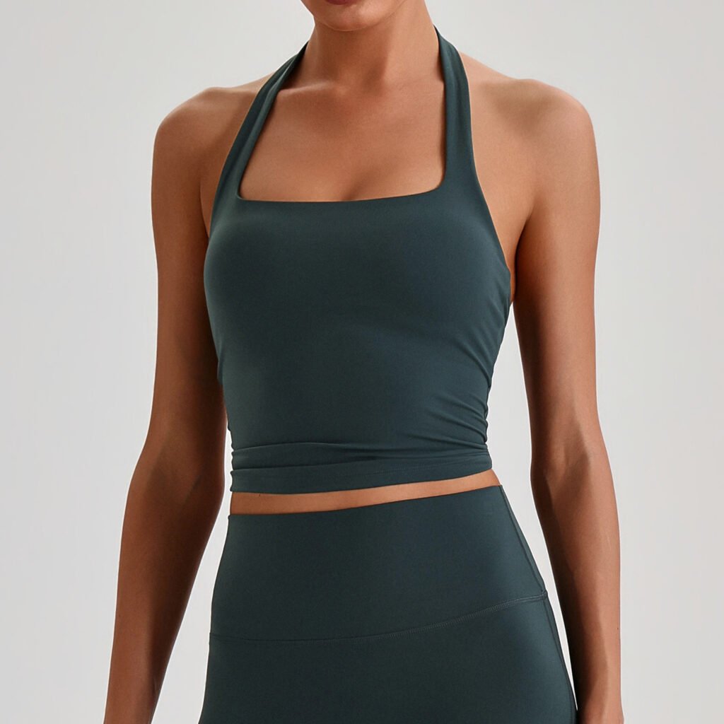Nude-feel halter bra