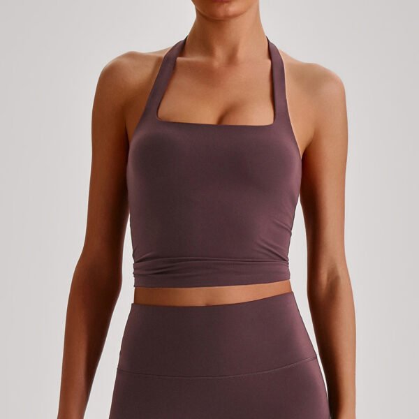 Nude-feel halter bra
