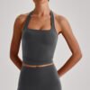 Nude-feel halter bra