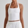 Nude-feel halter bra