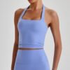 Nude-feel halter bra