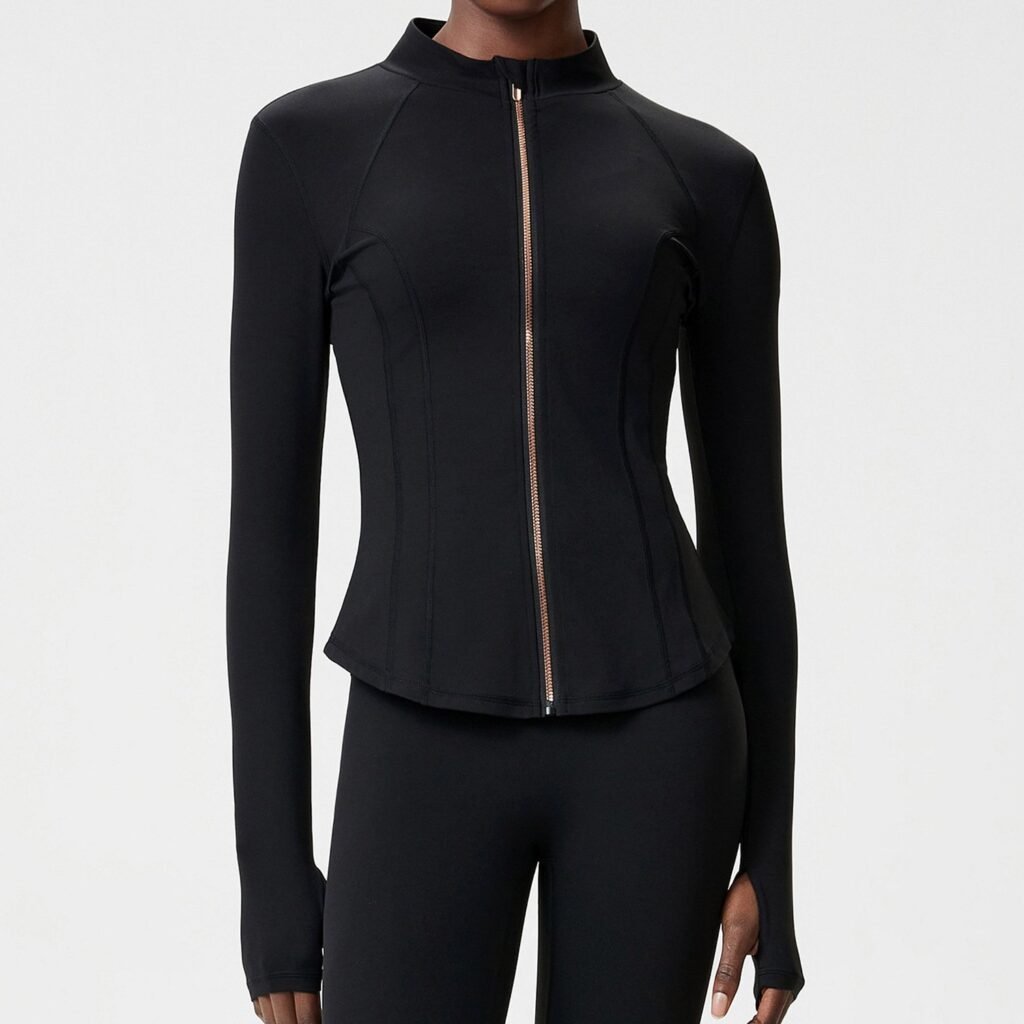 Form-fitting yoga jacket