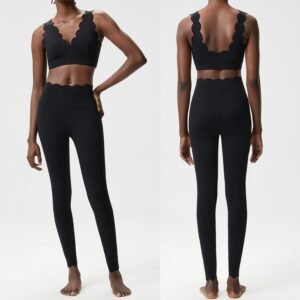 Small Wave Pattern Activewear 2-Piece Set