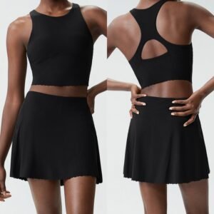 Huarui Tennis Outfit 2-Piece Set