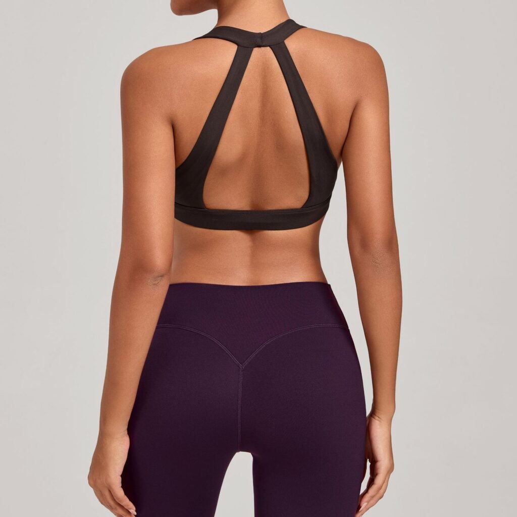 Halter-neck yoga bra