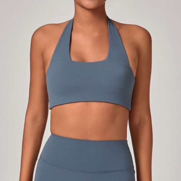 Halter-neck yoga bra