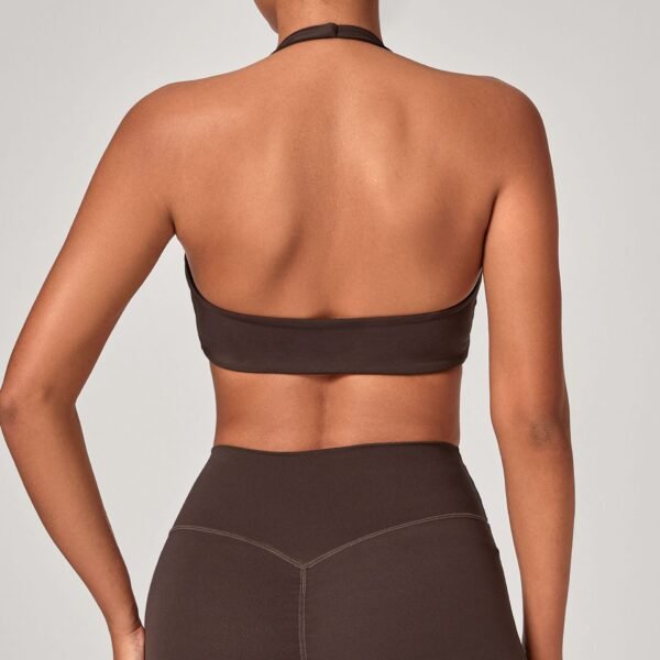 Square-neck halter bra