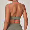 Square-neck halter bra