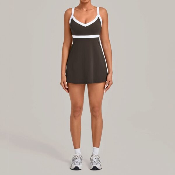 Color-Block Panel Tennis Skirt