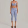 Vintage-Print Yoga Set