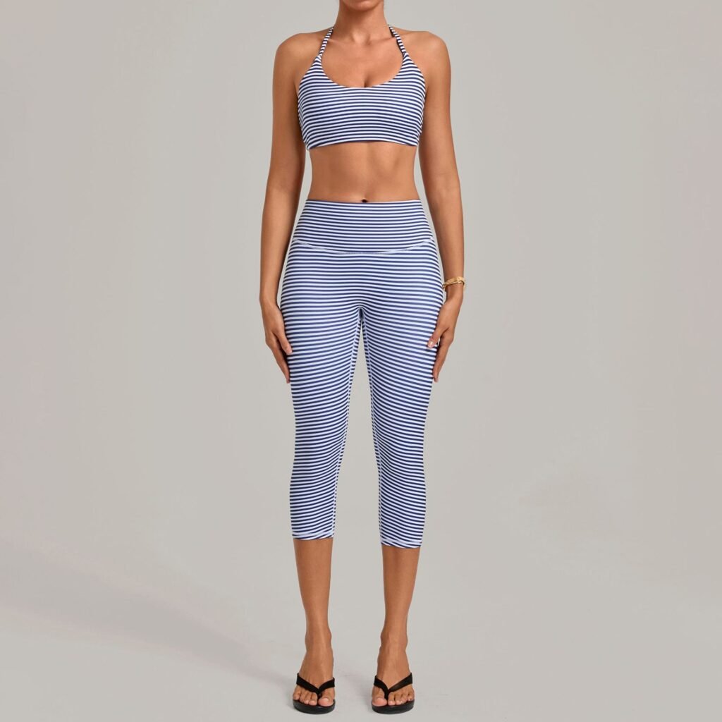 Vintage-Print Yoga Set