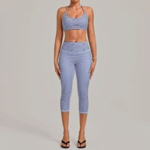 Vintage-Print Yoga Set