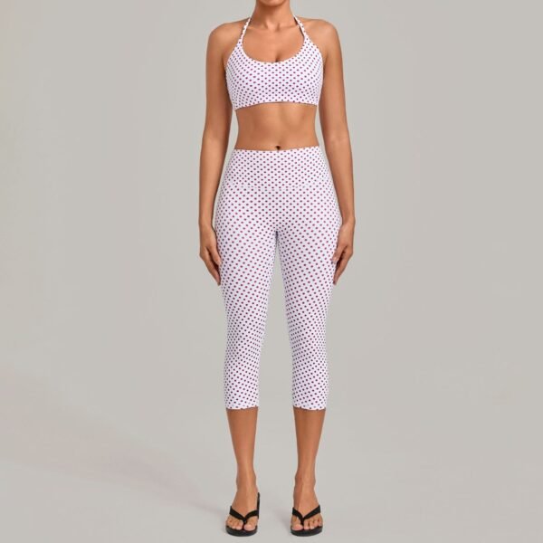 Vintage-Print Yoga Set