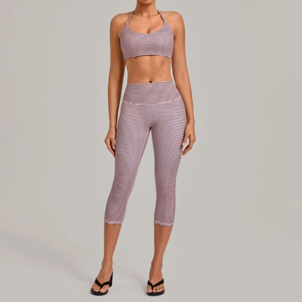 Vintage-Print Yoga Set