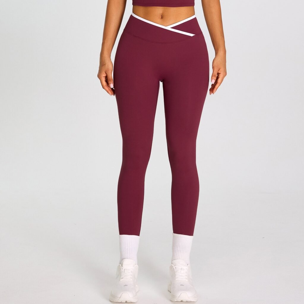 High-waisted crossover leggings