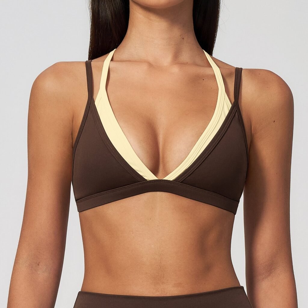 Color-block "faux-layered" bra