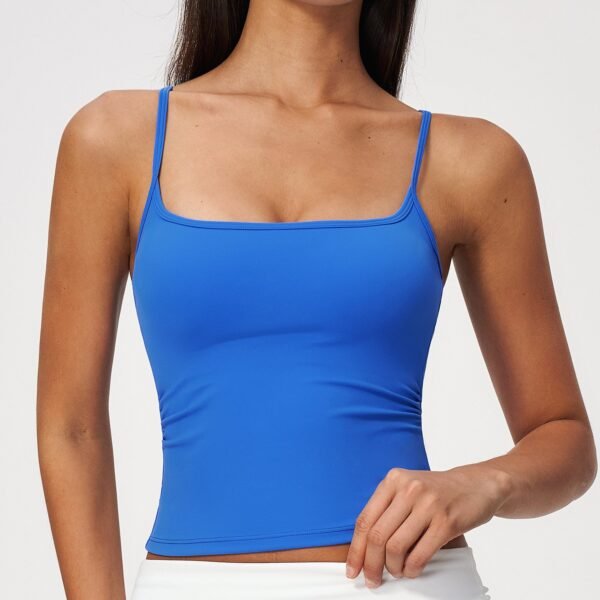 Brushed yoga tank top with thin straps