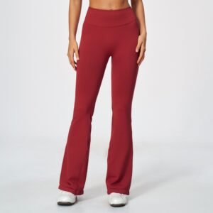 Seamless slight-flare trousers