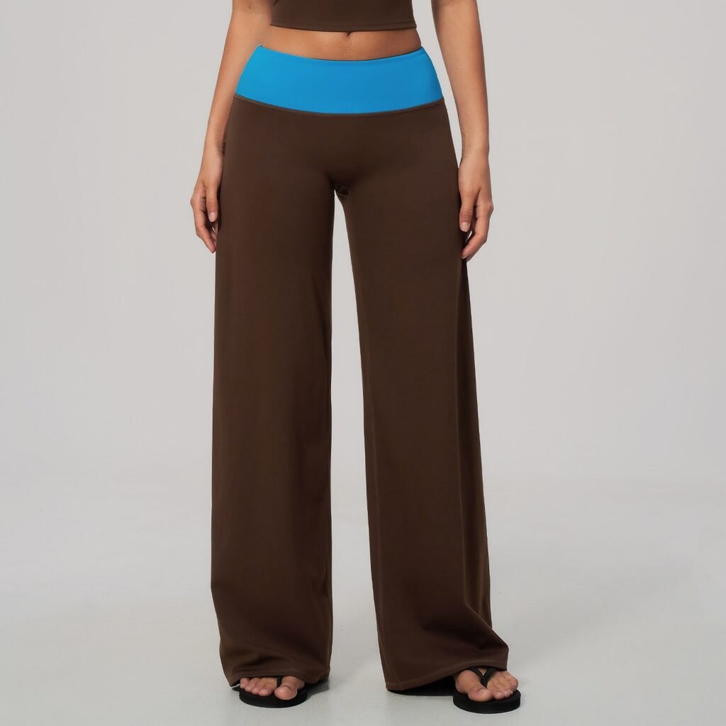 Brushed-finish color-block sweatpants