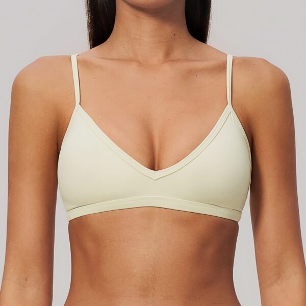 Brushed V-neck bra