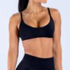 Strappy Cut-Out Back Fitted Sports Bra