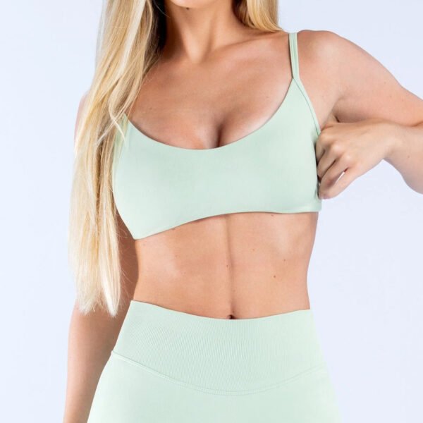 Strappy Cut-Out Back Fitted Sports Bra
