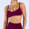 Strappy Cut-Out Back Fitted Sports Bra