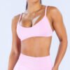 Strappy Cut-Out Back Fitted Sports Bra