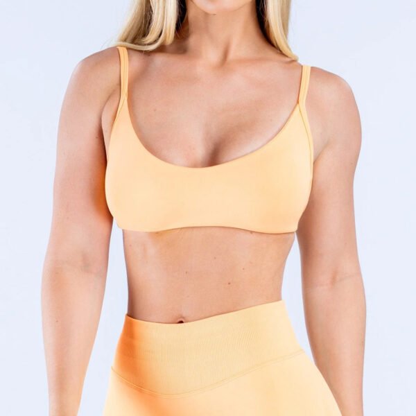 Strappy Cut-Out Back Fitted Sports Bra