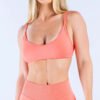 Strappy Cut-Out Back Fitted Sports Bra