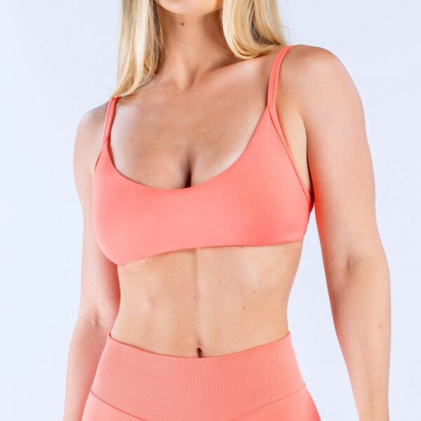 Strappy Cut-Out Back Fitted Sports Bra