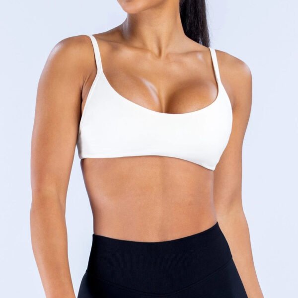 Strappy Cut-Out Back Fitted Sports Bra