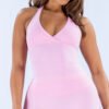 Halter-neck sports tank top