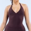 Halter-neck sports tank top