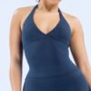 Halter-neck sports tank top