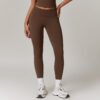 Brushed-finish tight athletic leggings