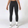 Brushed-finish tight athletic leggings