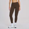 Brushed-finish tight athletic leggings