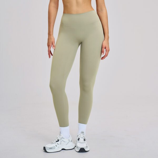 Brushed-finish tight athletic leggings