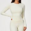 Brushed high-performance long-sleeve top