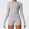 Brushed high-performance long-sleeve top