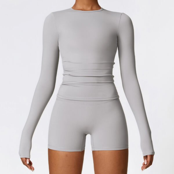 Brushed high-performance long-sleeve top
