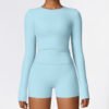 Brushed high-performance long-sleeve top