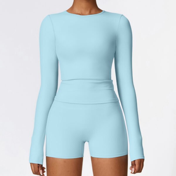 Brushed high-performance long-sleeve top