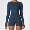 Brushed high-performance long-sleeve top