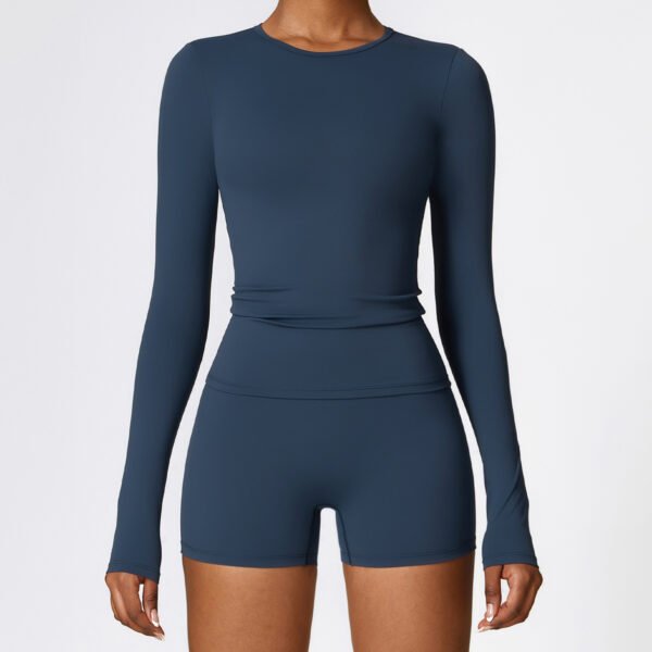 Brushed high-performance long-sleeve top